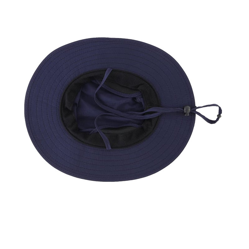 LLmoway Sun Hat for Boys Girls Summer Breathable Quick Dry UV Protection Safari Hat with Strap Navy - Image 3